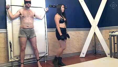 Dominatrix Mara Ties Jpp + Clothespins His Body [bdsm / Kinky]