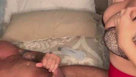 SYMPATHY HANDJOB BEFORE BF COMES OVER