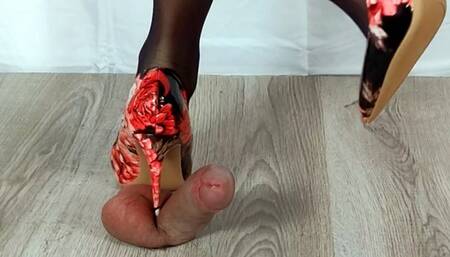 Stiletto and pantyhose CBT