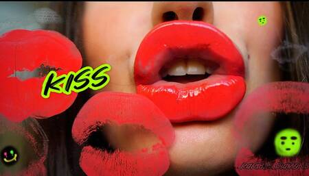Sticky Virtual Hot Red Kiss