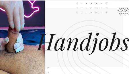 porn handjobs in medical latex glove