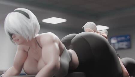 ass spanking from an e-girl at the gym