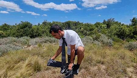 Aiden Crab Flogging and CBT