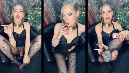 Smoking marlboro red in Nylon