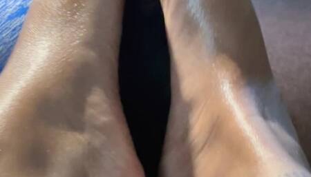 Black and White French Tip Footjob (No Cumshot) with SpoilGoddess_J