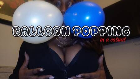 Balloon Popping In Body Suit & Fur Boots