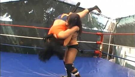 XXX-011 Pro Wrestling, In Nylons, Suits And Boots, With A Quick 2 Count Victory Pin