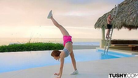 Nicole Murkovski - Bendy Blonde Shows Off Little Ass