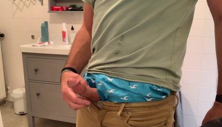 Jerking off, Edging in My Boxers, Jeans, Try a Cockring, Unedited
