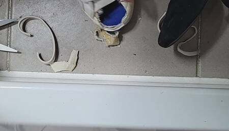 Destroyed korean girl adidas sneakers