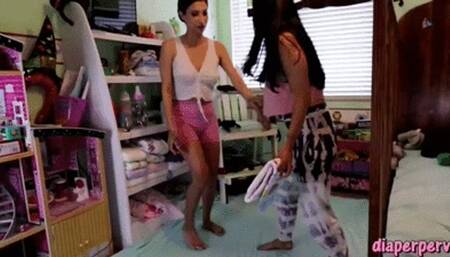 ABG Jade Jantzen diapered and chided by Diaperperv ABDL