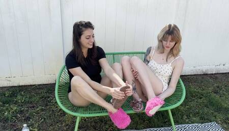 Indica and Zorri Slipper and Foot Tease