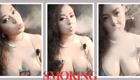 Chainsmoking Three Non Filter Cigarettes - Audible - Deep Inhales