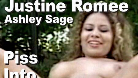 Justine Romee & Ashley Sage piss into drinking cups