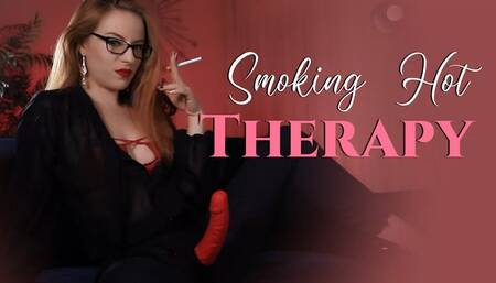 Smoking Hot Therapy : Counsellor Smokes And Blows Rings Whilst Manipulating You With POV Strap On Pegging Training