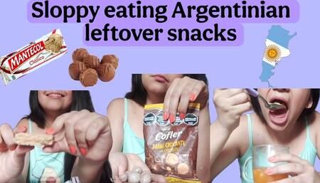 ASMR Loud eating Argentinian snacks