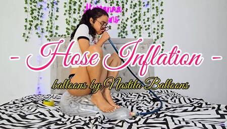 Inflation with a hose while I ride Belbal balloons