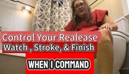 Toilet JOI : Control Your Release: Watch Stroke and Finish When I Commandby Bella Blast Jerk Off Instructions While Using the Toilet in Bathroom