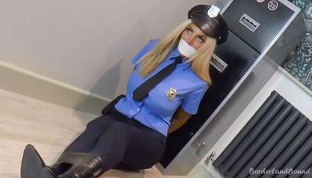 Rachel-Lei & Emma in: StakeOut TakeOut!! Hot Demoted Cop Cuties Secured with Their Own Cuffs & All Gagged Up in the Sales Kiosk! (Extra Fun Cut) (HD)