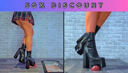 Trampling The Cum From His Broken Balls Under My Chunky Platform Boots - Ultimate Cam - 50% DISCOUNT