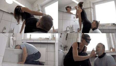 Humiliating and dominating the slave before going out