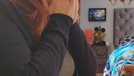 Blowing my loud, dry nose