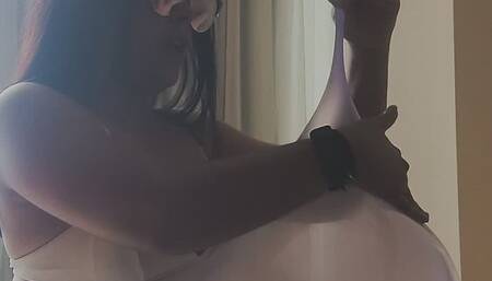 It was a sit to pop and a nail pop but the cute Crystal balloon decided something else