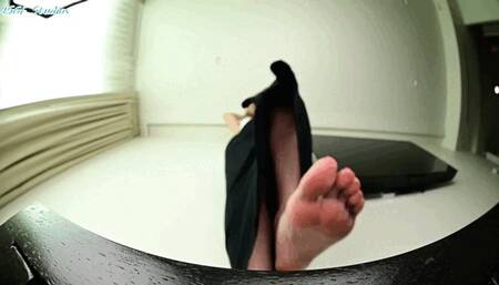 New Model with BIG FEET! Pure barefoot POV! - MOV