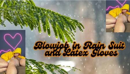 blowjob in rain suit rubber and glove