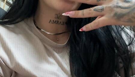 Black sobranie, red lips