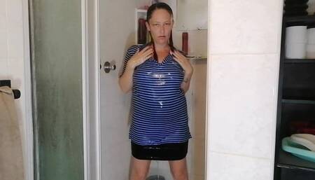 Wet look polo shirts