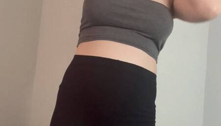 Teasing you by stripping and twerking while pregnant