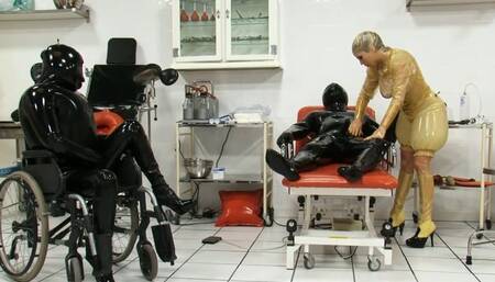 Bizarre threesome rubber piss orgy - The inflatable latex slave - Part 1 of 3 (Full HD)