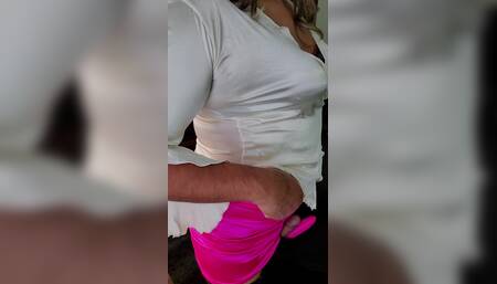 Satin Dressed Hands Free Cum