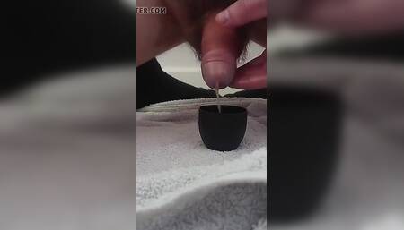 Slow Edging of Soft Uncut Cock with Leaking Cum and Swallow