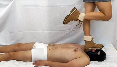 Winter Boots Trampling (4K)