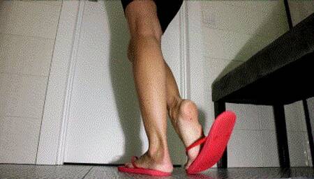 Standing ,walking in flip flops WMV