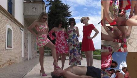 THE FEMDOM VILLA - OUTDOOR muddy shoes licking (REAL MUD!)