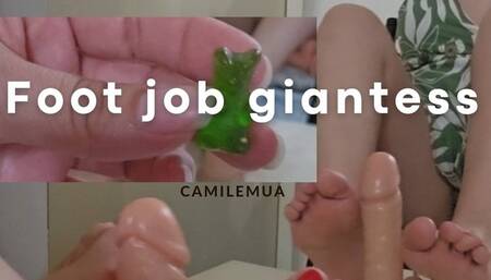 Foot job giantess