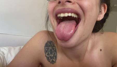 my wet tongue