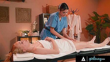Horny Masseuse Fucks Hot Customer With Braylin Bailey And Kylie