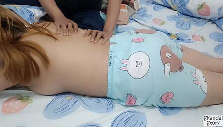 Massaging Auntie in Giving Gifts