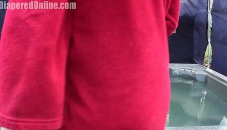 Donna: Diaper in Hot Tub