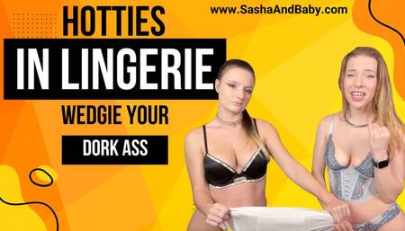Hotties in Lingerie Wedgie Your Dork Ass