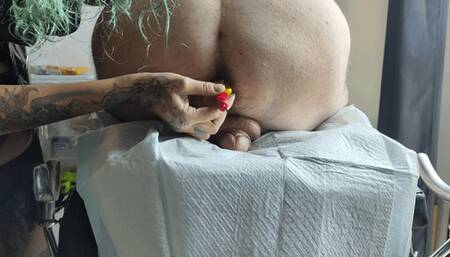 SHORT but intense WAX-PLAY on cock by Mistress Lilli