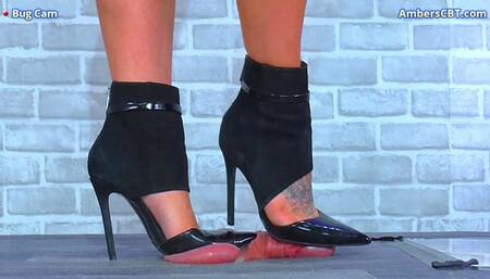 Destroying His Cock & Balls Under My Old Party Heels - Bug Cam - A123BUG