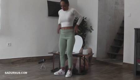 Mistress Nomi Melone smokes and pees on the toliett box wmv