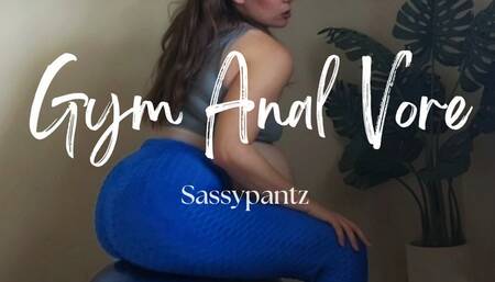 Gym Anal Vore - A vore scene featuring Exercise, Bouncing, Belly Fetish, Asshole Fetish, and Spreading ft Hairy MILF Sassypantz