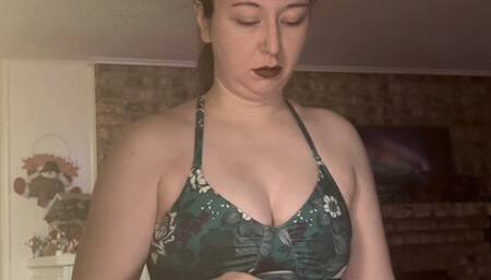 Woman Works Out Hard Running On Treadmill, Pants Hard and Sweats!