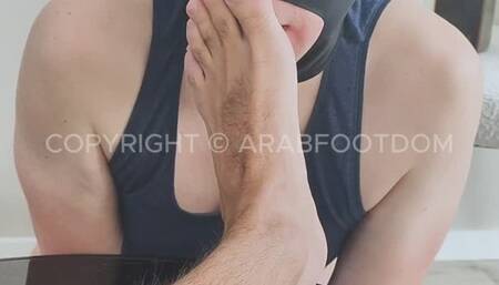 Arab Master Trains Foot Service Slave